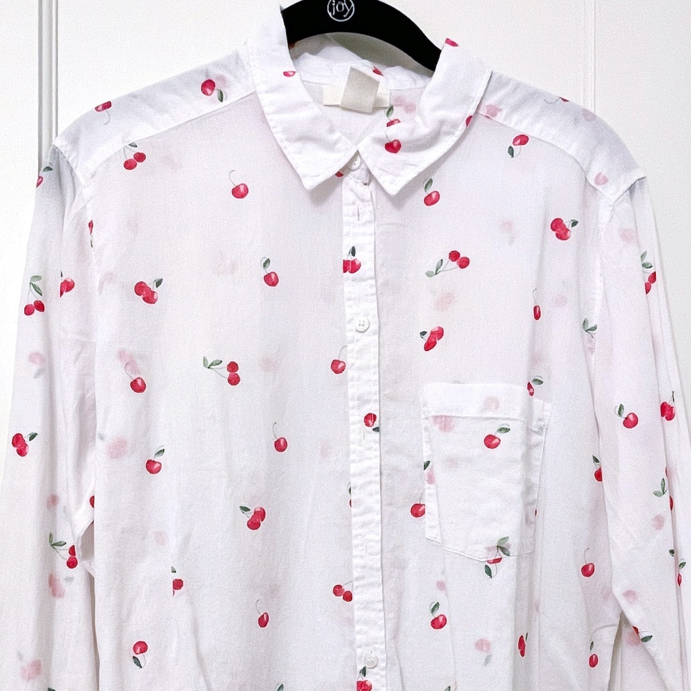 H&M cherry print summer shirt